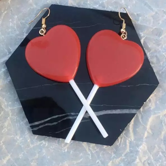 Other - 🔴 5/$20 Red Lollipop candy earrings NEW